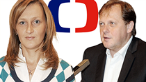 Moderátorka Daniela Drtinová a ředitel České televize Petr Dvořák. Moderátorka Daniela Drtinová a ředitel České televize Petr Dvořák.
