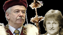 Rektor VŠE Richard Hindls a šéf inkriminované fakulty Miroslav Ševčík. Rektor VŠE Richard Hindls a šéf inkriminované fakulty Miroslav Ševčík.