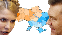 Vězněná expremiérka Julija Tymošenková a prezident Viktor Janukovyč. Vězněná expremiérka Julija Tymošenková a prezident Viktor Janukovyč.