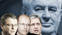S kým by Bohuslav Sobotka (uprostřed) u Miloše Zemana narazil? Moratorium se po Lubomíru Zaorálkovi (vlevo) rozšířilo i na Jiřího Dienstbiera. S kým by Bohuslav Sobotka (uprostřed) u Miloše Zemana narazil? Moratorium se po Lubomíru Zaorálkovi (vlevo) rozšířilo i na Jiřího Dienstbiera.