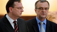 Nečas and Kalousek (right) both served at the MoD in the mid ‘90s Nečas and Kalousek (right) both served at the MoD in the mid ‘90s