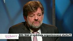 Ministr vnitra Jan Kubice v pořadu ČT Otázky Václava Moravce podpořil vládní zamítnutí Národní evidence účtů. Mluvil cosi o Velkém bratrovi a o možném zneužití připojením dalších údajů. Ministr vnitra Jan Kubice v pořadu ČT Otázky Václava Moravce podpořil vládní zamítnutí Národní evidence účtů. Mluvil cosi o Velkém bratrovi a o možném zneužití připojením dalších údajů.