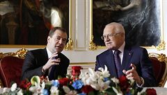 Václav Klaus k návštěvě Dmitrije Medveděva: Myslím, že jsme již kontakt a základní porozumění mezi sebou našli. Václav Klaus k návštěvě Dmitrije Medveděva: Myslím, že jsme již kontakt a základní porozumění mezi sebou našli.