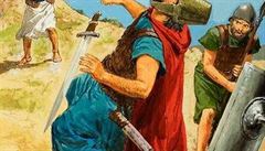David se stane jedním z nejpopulárnějších hrdinů západní kultury, protože zabije velepadoucha, filištínského obra Goliáše, kamenem z koženého praku. David se stane jedním z nejpopulárnějších hrdinů západní kultury, protože zabije velepadoucha, filištínského obra Goliáše, kamenem z koženého praku.