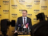 Andrej Kiska na tiskov konferenci.