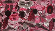 Oheň v řece (2013). Olej na plátně, 140 x 241 cm. Oheň v řece (2013). Olej na plátně, 140 x 241 cm.