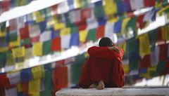 Tibetský mnich v nepálském Kátmandú
