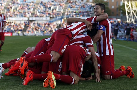 Radost fotbalist Atlétika Madrid.