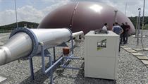 Bioplynová stanice na výrobu elektřiny v Meclově na Domažlicku, kterou 21. června 2013 otevřela společnost Meclovská zemědělská. Bioplynová stanice na výrobu elektřiny v Meclově na Domažlicku, kterou 21. června 2013 otevřela společnost Meclovská zemědělská.