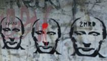 Graffiti Putina v pražském Braníku. Graffiti Putina v pražském Braníku.