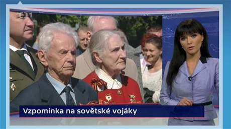 Moderátorka Aneta Savarová ve vysílání 9. kvtna 2014.