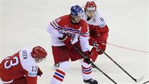 Zleva Morten Green z Dánska, český reprezentant Jaromír Jágr a Stefan Lassen z... | na serveru Lidovky.cz | aktuální zprávy