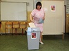 Ivana Zemanová odevzdala svj hlas ve volbách do Evropského parlamentu.