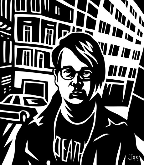 Portret mladeho punkera - Jaroslav Rudi podle Jaromíra 99.
