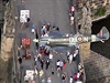 Spitfire XVI nad Karlovým mostem.