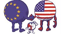 Evropská unie jedná s USA o přelomové dohodě o volném obchodu (TTIP). Evropská unie jedná s USA o přelomové dohodě o volném obchodu (TTIP).