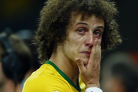 Stoper Brazílie David Luiz pláe p debaklu s Nmeckem