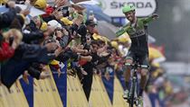 Nizozemský cyklista Lars Boom slaví vítězství v páté etapě Tour de France. | na serveru Lidovky.cz | aktuální zprávy