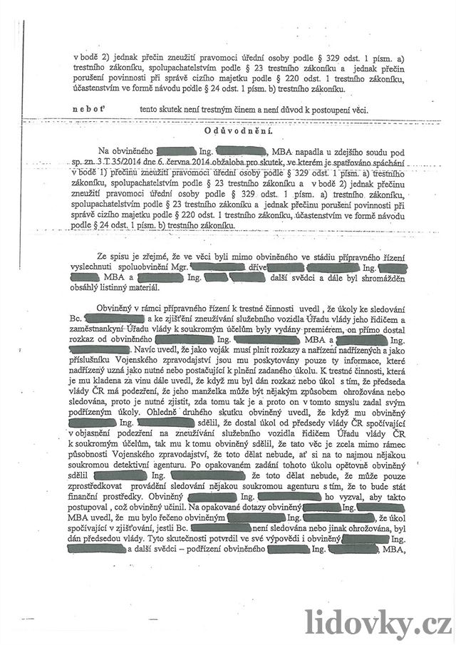 (5) Usnesení Obvodního soudu pro Prahu 1 ve vci Jana Pohnka obvinného v...