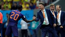 Georginio Wijnaldum (vlevo) a Louis van Gaal. | na serveru Lidovky.cz | aktuální zprávy