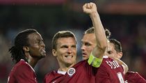 David Lafata ze Sparty (druhý zleva) se raduje z jednoho ze svých gólů proti... | na serveru Lidovky.cz | aktuální zprávy