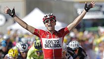 Francouz Tony Gallopin protíná cílovou pásku na prvním místě. | na serveru Lidovky.cz | aktuální zprávy