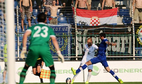 Momentka z utkání iroki Brijeg - Mladá Boleslav.