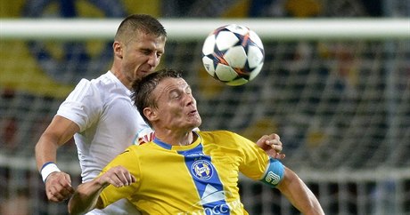 Momentka z utkání Debrecín - BATE Borisov.