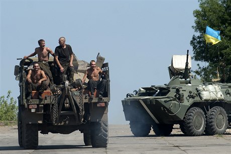 Jednotky ukrajinské armády v Donckém regionu.