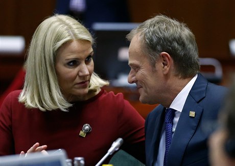 Dánská premiérka Helle Thorning-Schmittová a Donald Tusk