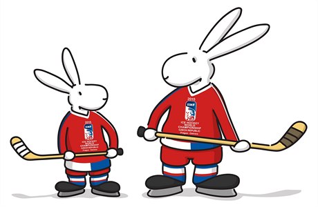 Maskoty mistrovství svta v ledním hokeji 2015 - Bob a Bobek.