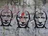 Pvodn graffiti zobrazujc Vladimra Putina na zastvce Pstavit v...