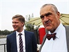 Karel Schwarzenberg a Tom Hudeek na zahjen volebn kampan TOP 09.