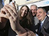 Selfie s Alexem Salmondem, skotským premiérem.