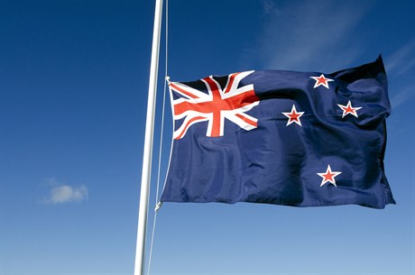 Vlajka Nového Zélandu.