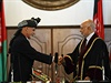 Nov afghnsk prezident Araf Ghan a pedseda Nejvyho soudu Abdul Salm...