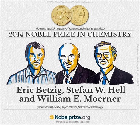 Eric Betzig, Stefan W. Hell a William E. Moerner - letoní laureáti Nobelovy...