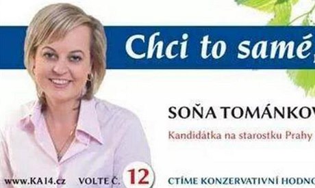 Chci to samé, co vy, zní pedvolební slogan kandidátky na starostku Prahy 14...
