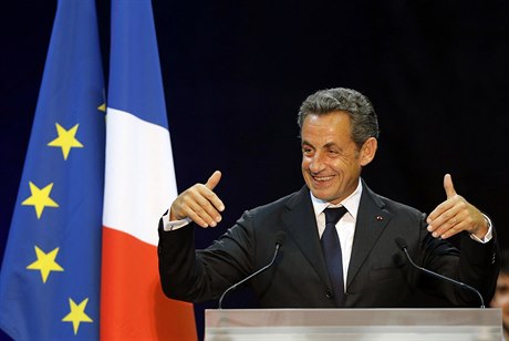 Exprezident Francie Nicolas Sarkozy bhem politické kampan v Marseille