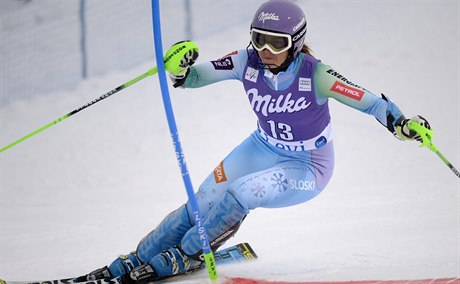 Slovinská slalomáka Tina Mazeová.