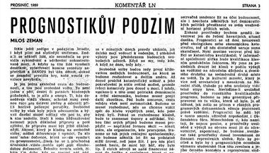 lnek Prognostikv podzim z prosincovho sla roku 1989 samizdatovch LN.