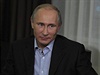 Rusk prezident Vladimir Putin bhem rozhovoru s novini.