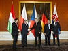 Prezident Milo Zeman na Praském hrad pivítal prezidenty visegrádské tyky...