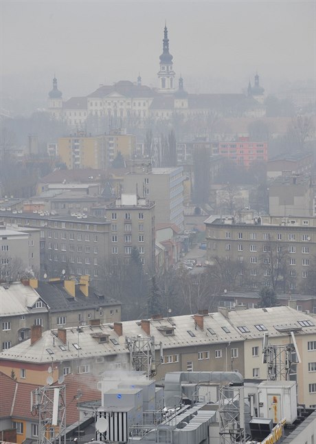 Smog v Olomouci.