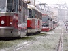 V Praze kvli kalamit vbec nejezdí tramvaje