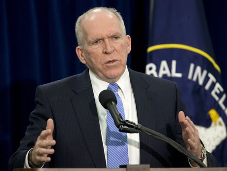editel CIA John Brennan bhem tiskové konference 11. prosince