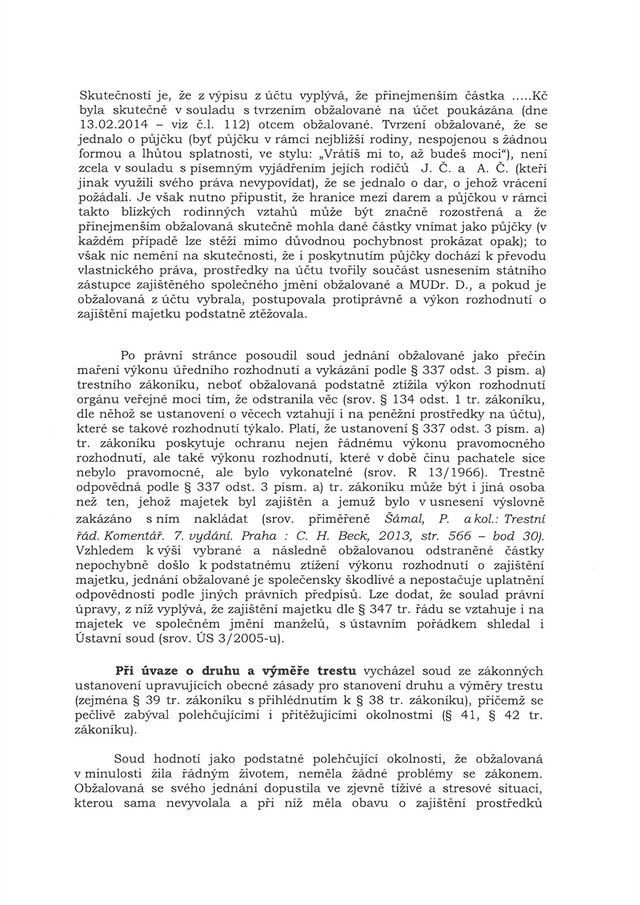 Rozsudek nad Stanislavou Dbalou v kauze Homolka, str. 5