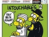 Tituln strnka tdenku Charlie Hebdo ze z 2012. Nesmte se vysmvat!...