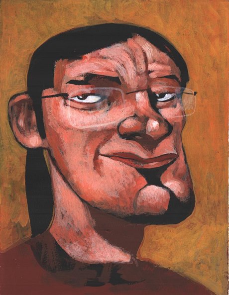 Tomá Prokpek v karikatue Jakuba Wiejackiho.