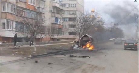 Mariupol po bombardování.